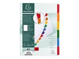 [JS1406] JEUX DE SEPARATION CARTONNE DE 6 EXACOMPTA REF 1406E