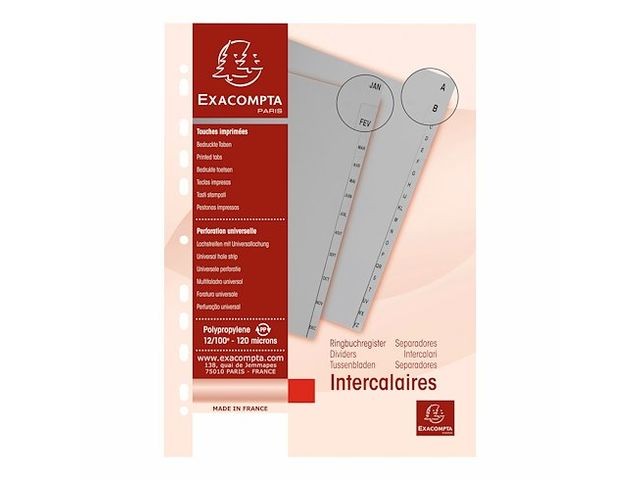 [FX0051] JEUX DE SEPARATION ALPHABETIQUE A-Z EXACOMPTA REF1720E