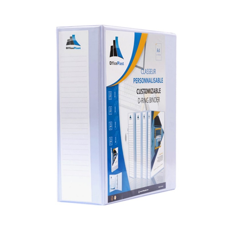 [CP9016] CLASSEUR 4 ANN PERSONALISABLE D 65MM  DOS 95 MM OFFICE PLAST