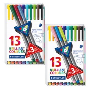 [PS3341] POCHETTE DE 10+3 STYLO STAEDETLER TRIPLUS 334 TB13