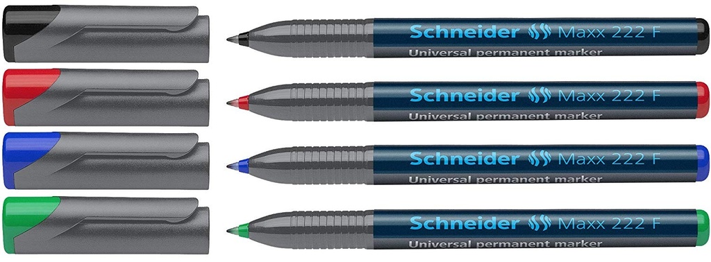 STYLO SCHNEIDER PERMANENT MAXX 222 F 0.7MM (Rouge)