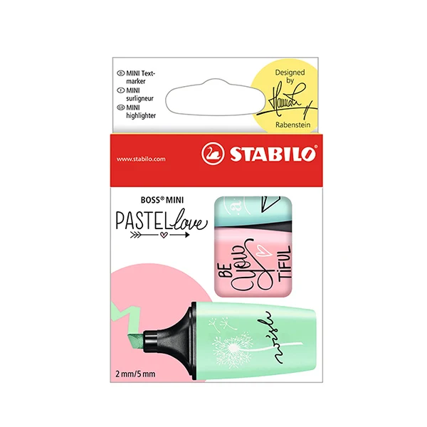 [PF5144] POCHETTE DE 3 MINI LOVE STABILO FLEO