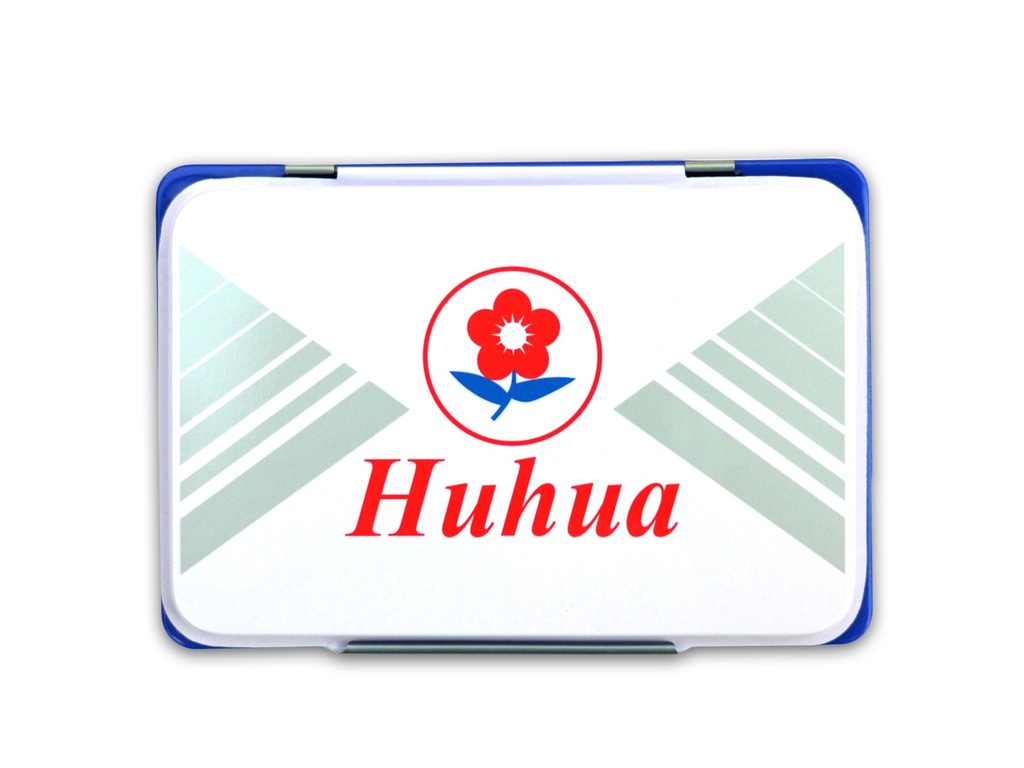 [BO1702] BOITE ENCRE A TAMPON ROUGE/BLEU HUHUA N°2