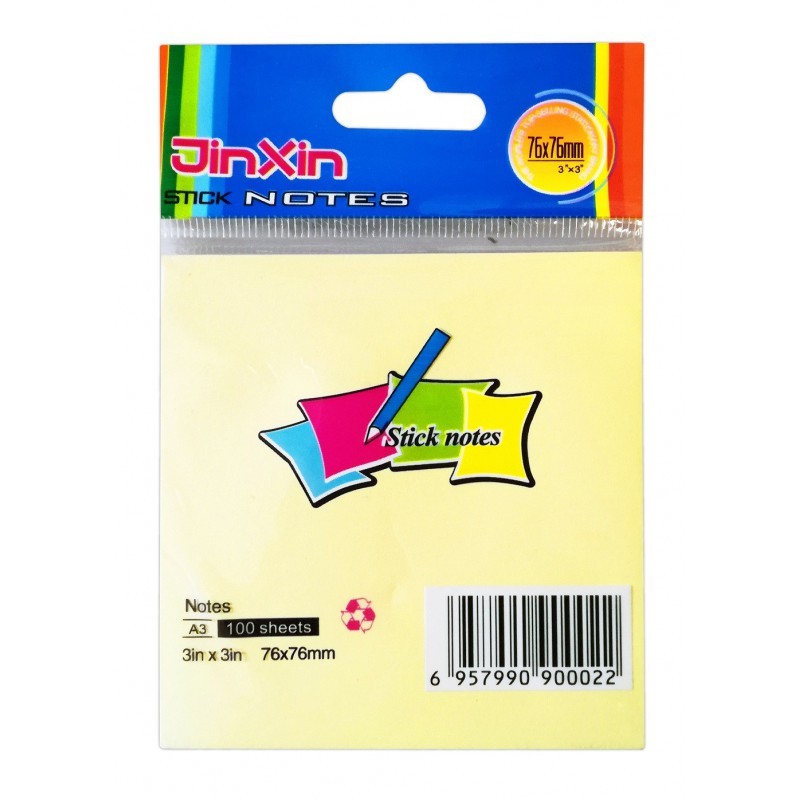 [ST0302] STICK NOTE 75*75 JAUNE DL.A03 PRACTICAL NOTES