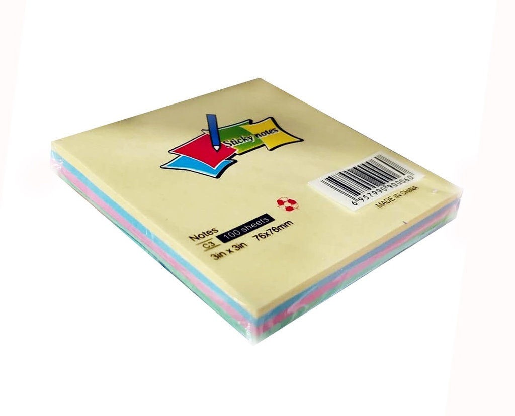 [ST4992] STICK NOTE 76*76 5 COULEUR DE 100F C3