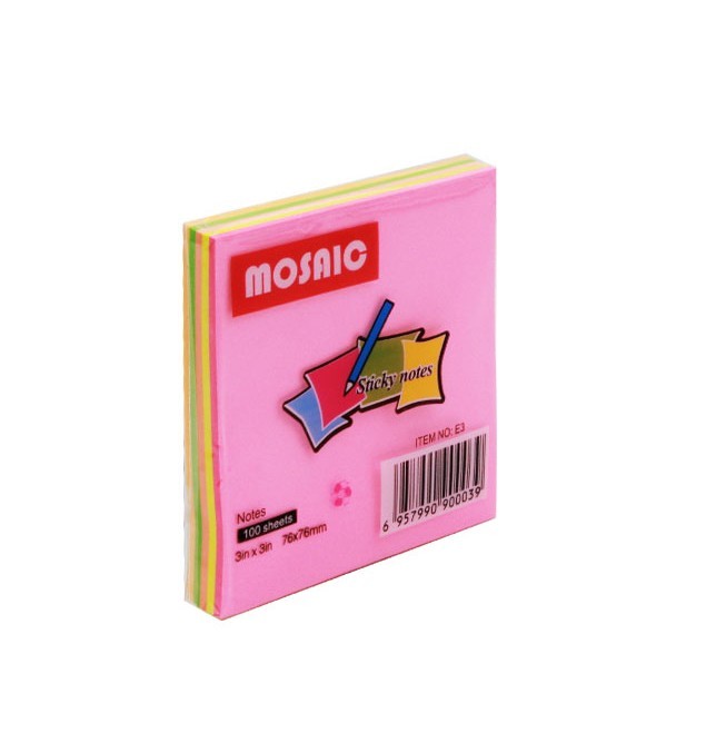 [ST5654] STICK NOTE  76*76 5 CLR FLEO DE 100PCS