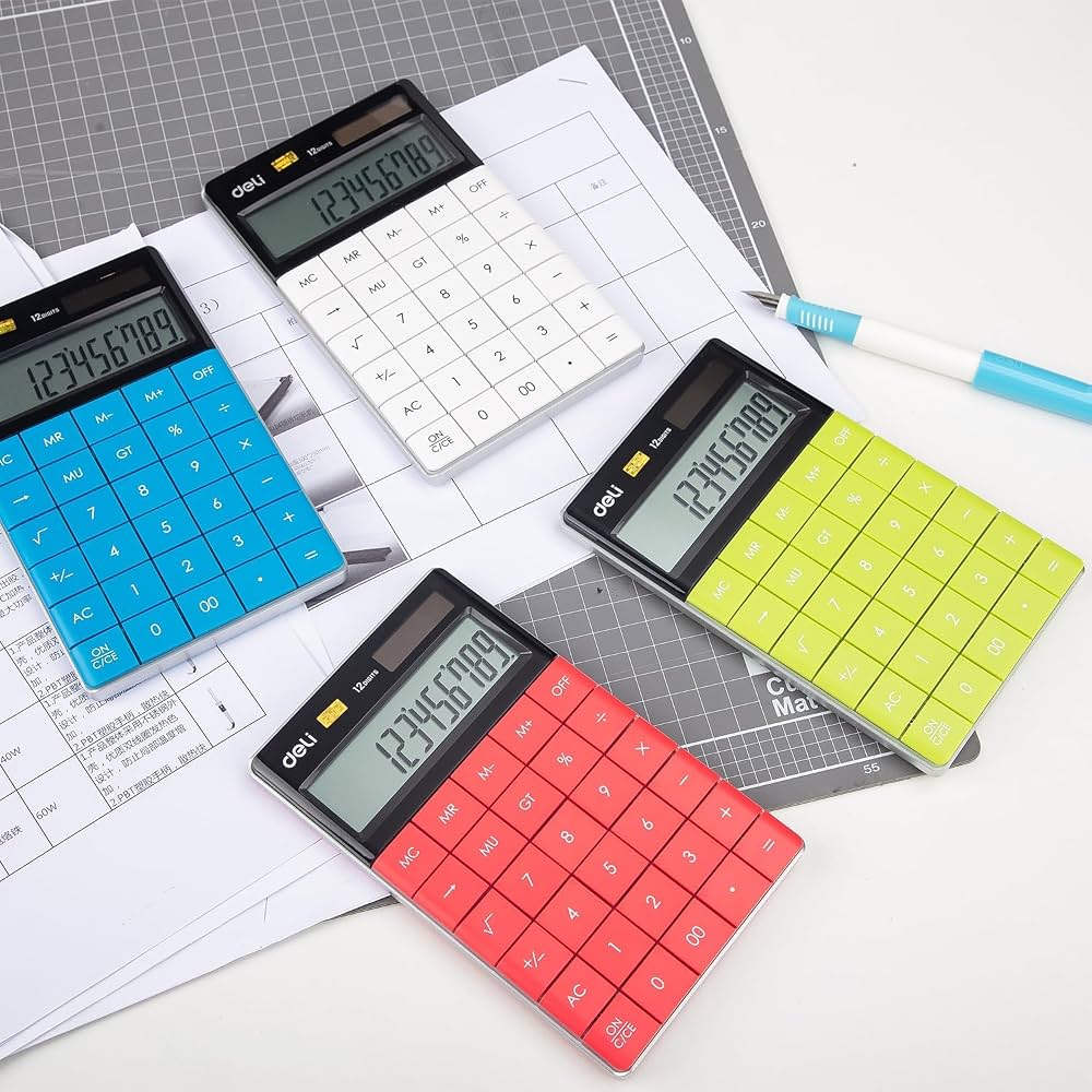 CALCULATRICE DELI 1589 12CHIF (Bleu)