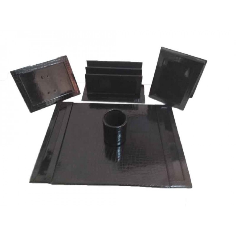 [GB1415] GARNITURE DE BUREAU 5PCS CROCO
