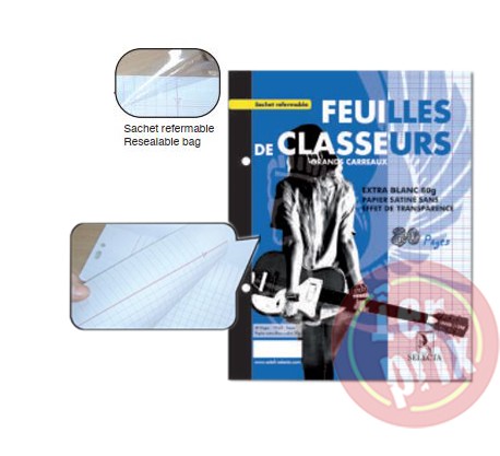 [CH4808] CHARGE CLASSEUR 80P A4  GM 80G SEYES