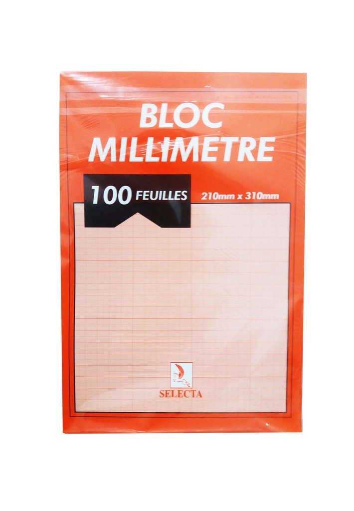 [BM0100] BLOC PAPIER MILLIMETRIQUE A4 100F