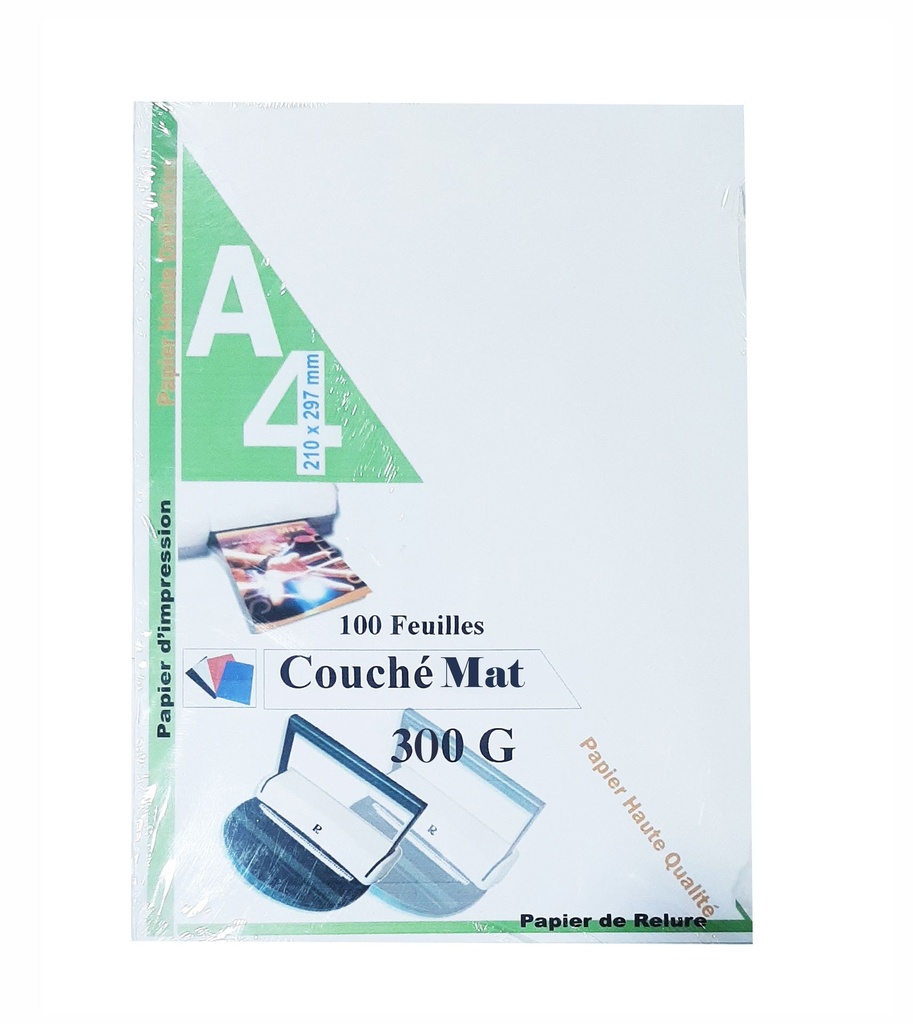 [PG0032] Rame A4 Page de Garde Couché 300G MATT 100F