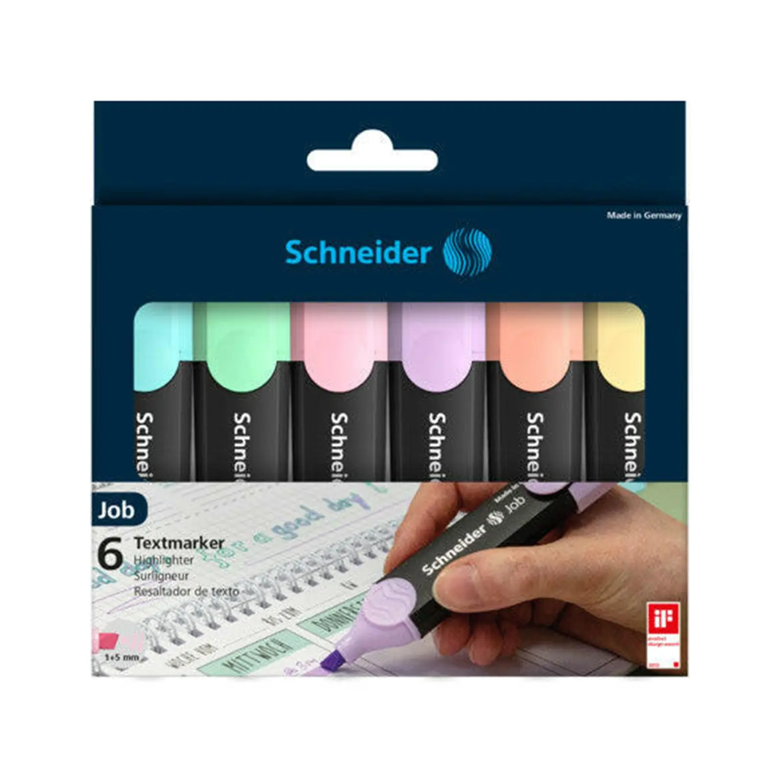 [PF5097] POCHETTE DE 6 STYLOS FLEO PASTEL SCHNEIDER  JOB 150