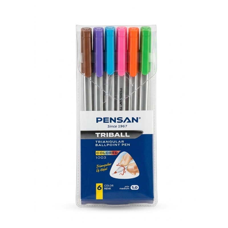 [SP1006] POCHETTE DE 6 STYLOS TRIBALL 1003 PENSAN