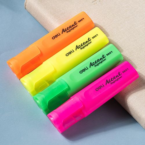 [PF0622] POCHETTE DE 4 STYLO FLEORESCENT DELI REF ES622