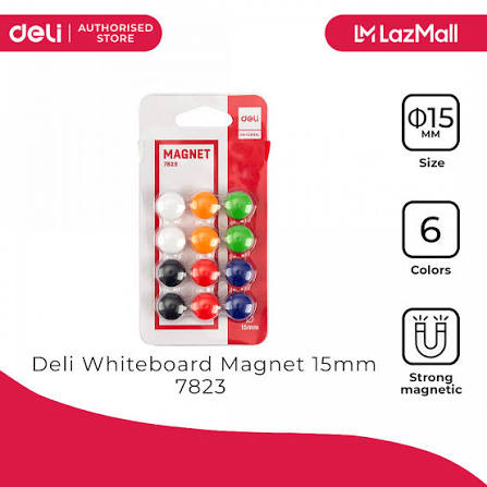 PUNAISE MAGNETIQUE DELI 7823 PQT DE 12 15MM