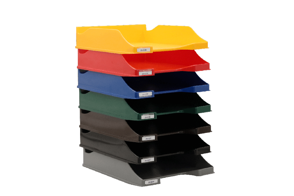 [CO0004] CORBEILLE A COURRIER ESSENTIAL PURPLE ASSORTIS SUPERPOSABLE