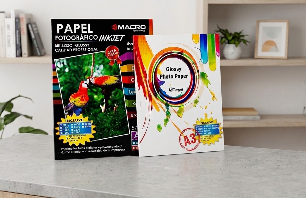 [PP1120] RAME PAPIER PHOTO GLOSSY 1F A3 120G DE 100 F MACRO/10