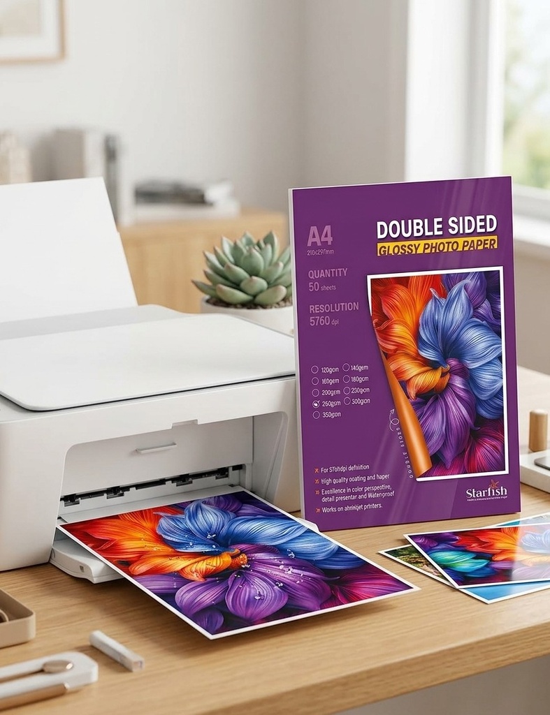 [PG4250] RAME PAPIER PHOTO GLOSSY 2F A4 260G DE 50F STARFISH /20-16