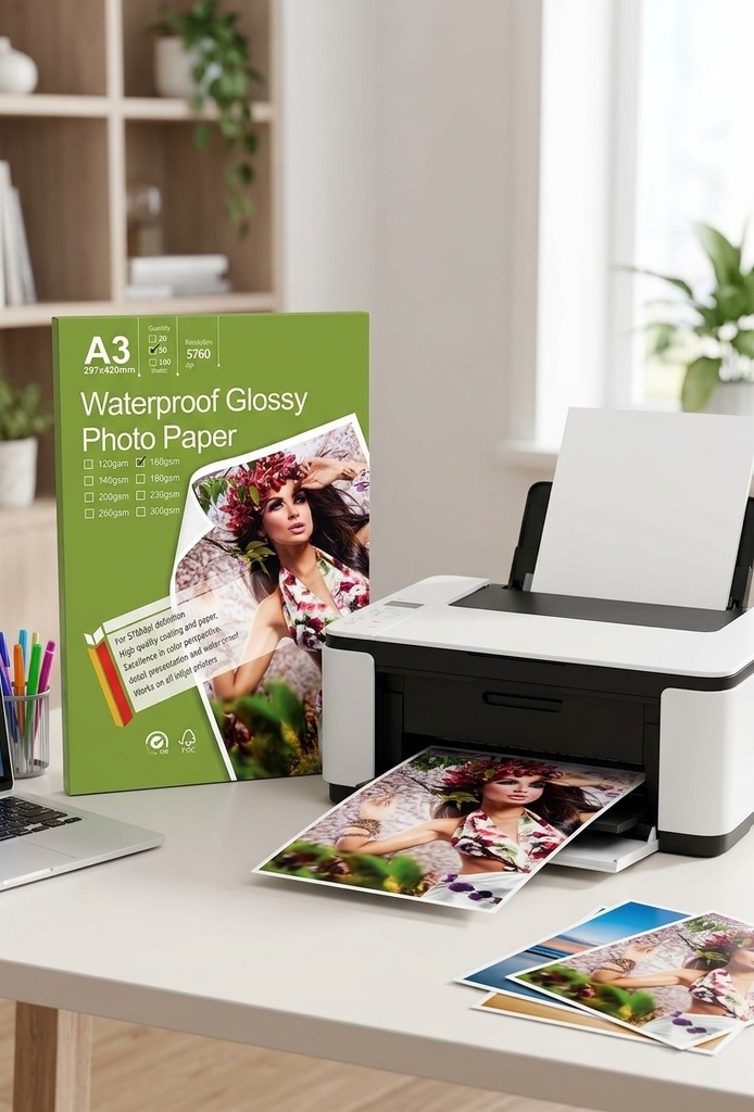 RAME PAPIER PHOTO GLOSSY 1F A3 260G DE 50F NARSURN/10-11