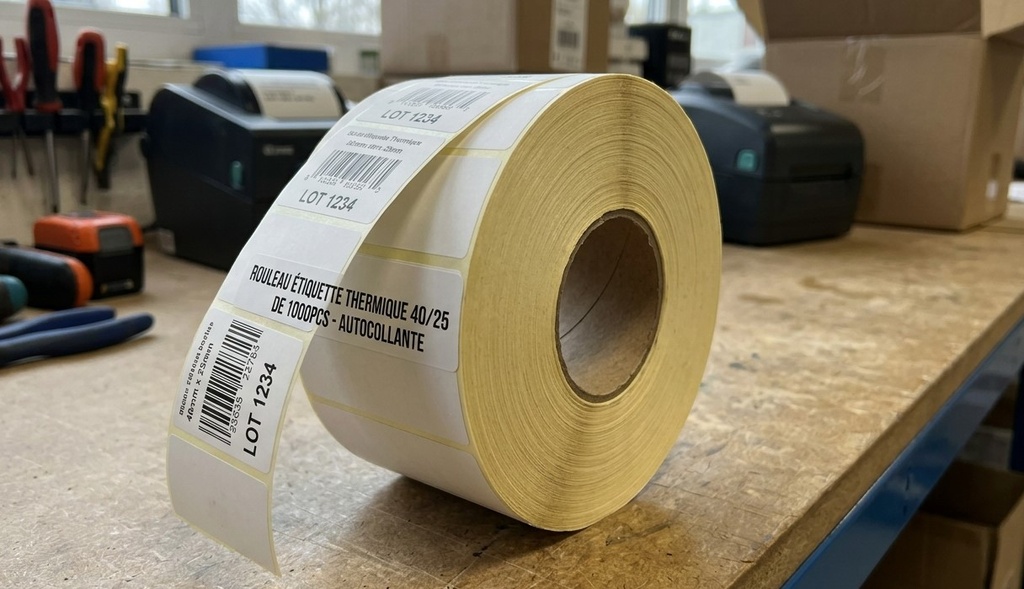 [ET4025] ROULEAU ETIQUETTE THERMIQUE 40/25 DE 1000PCS